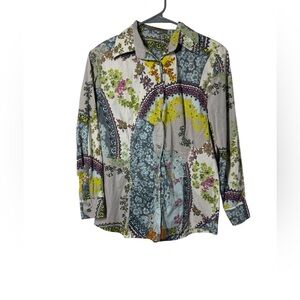 Etro Multicolor Button Up Shirt Size 46